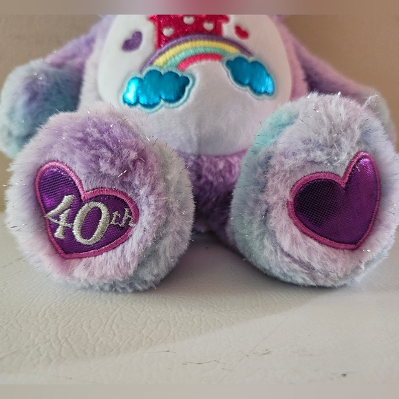 2022 Care Bears 14" 40th Anniversary Care-a-Lot Bear Plush Toy - Picture 3 of 7